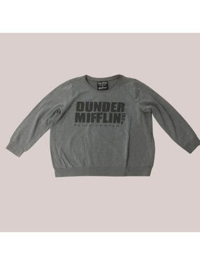 Dunder Mifflin Crew Neck Sweatshirt - The Office graphic pullover, Size 2